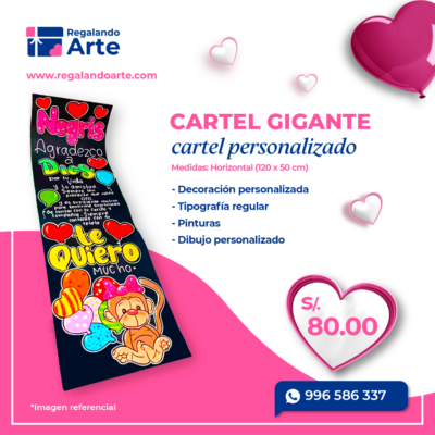 Cartel de regalo gigante personalizado