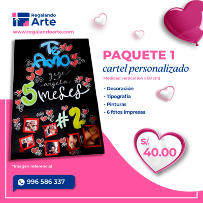 Cartel de regalo personalizado - Paquete 1