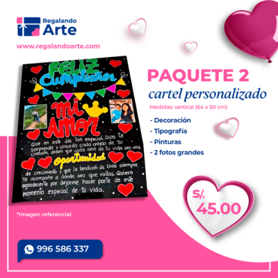 Cartel de regalo personalizado - Paquete 2
