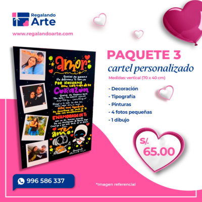 Cartel de regalo personalizado - Paquete 3