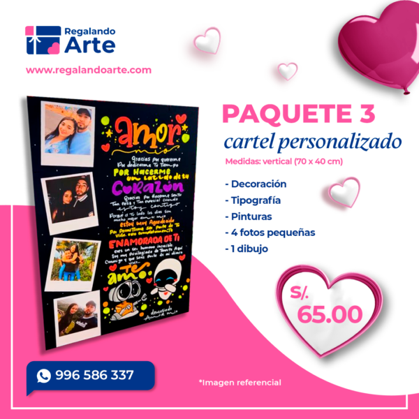 Cartel de regalo personalizado - Paquete 3