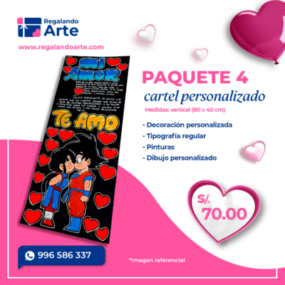 Cartel de regalo personalizado - Paquete 4