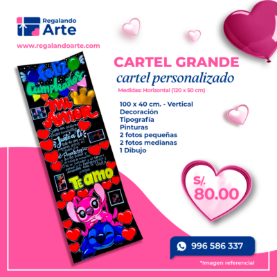 Cartel de regalo grande personalizado