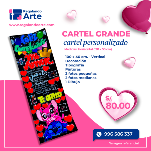 Cartel de regalo grande personalizado